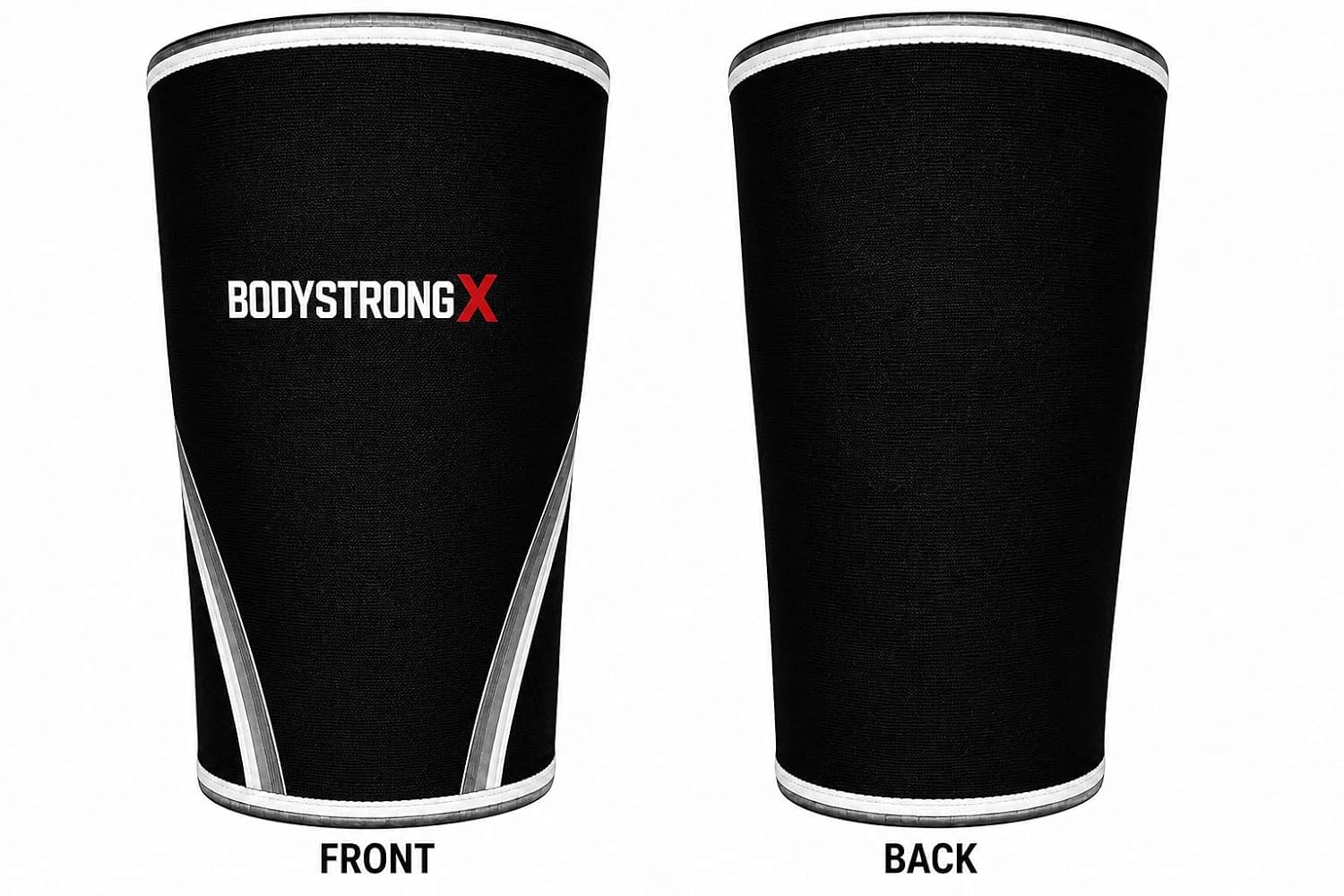 7MM Knee Sleeves (Pair) Knee Compression Sleeves for Weightlifting, Powerlifting, Squats, Cross Training & Fitness – Heavy Duty Neoprene Support for Men & Women – Includes Gym Carry Bag (Black/Black, Large)