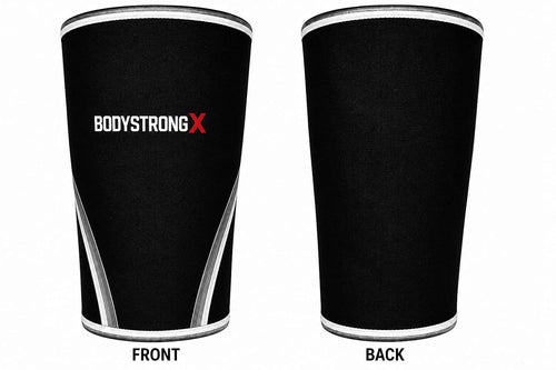 7MM Knee Sleeves (Pair) Knee Compression Sleeves for Weightlifting, Powerlifting, Squats, Cross Training & Fitness – Heavy Duty Neoprene Support for Men & Women – Includes Gym Carry Bag (Black/Black, Large)