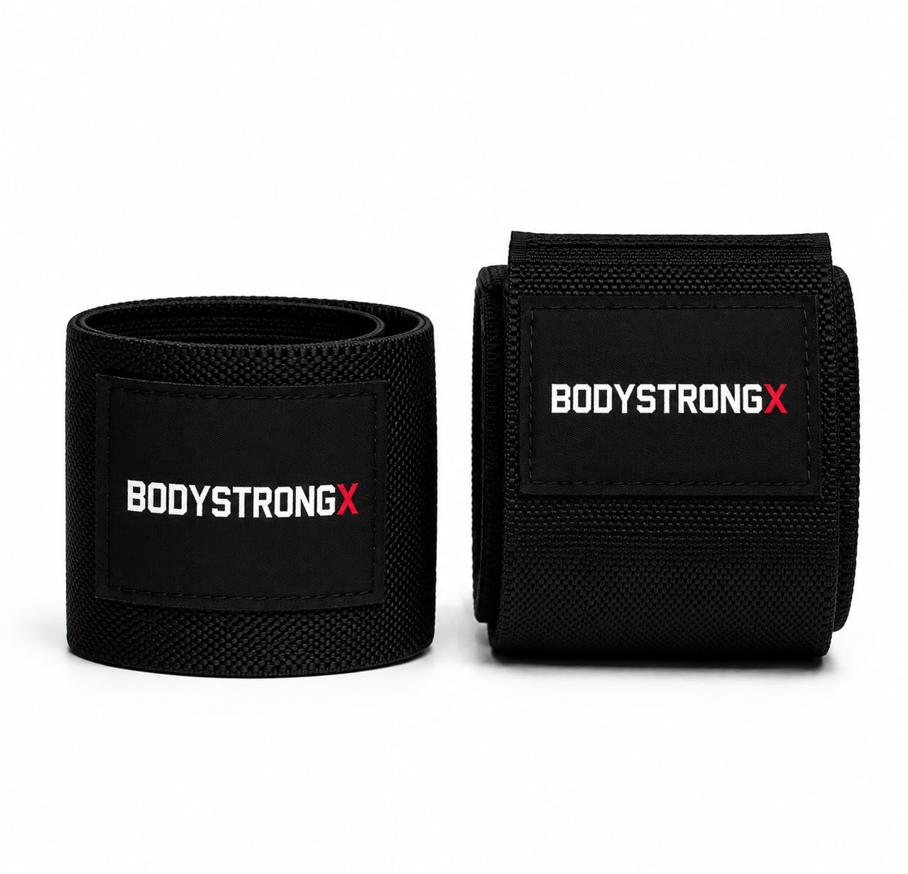 Elbow Wraps for Weightlifting (1 Pair), 40" Heavy Duty Compression Support for Bench Press, Powerlifting, Bodybuilding & Strength Training, Adjustable Hook & Loop Closure, Black