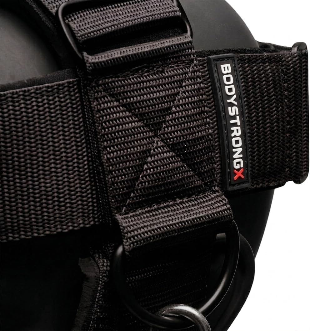 Neck Harness for Weight Lifting – Heavy Duty Neck Trainer with Adjustable Neoprene Head Strap & Steel Chain for Neck Strength Training, Wrestling, Football, MMA, Boxing & Bodybuilding