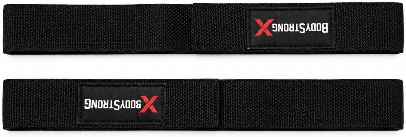 Weight Lifting Wrist Straps – Heavy Duty Cotton Lifting Straps with Neoprene Wrist Padding for Deadlifts, Pull Ups, Bodybuilding, Powerlifting, Strength Training & Gym Workouts (Black, Pair)