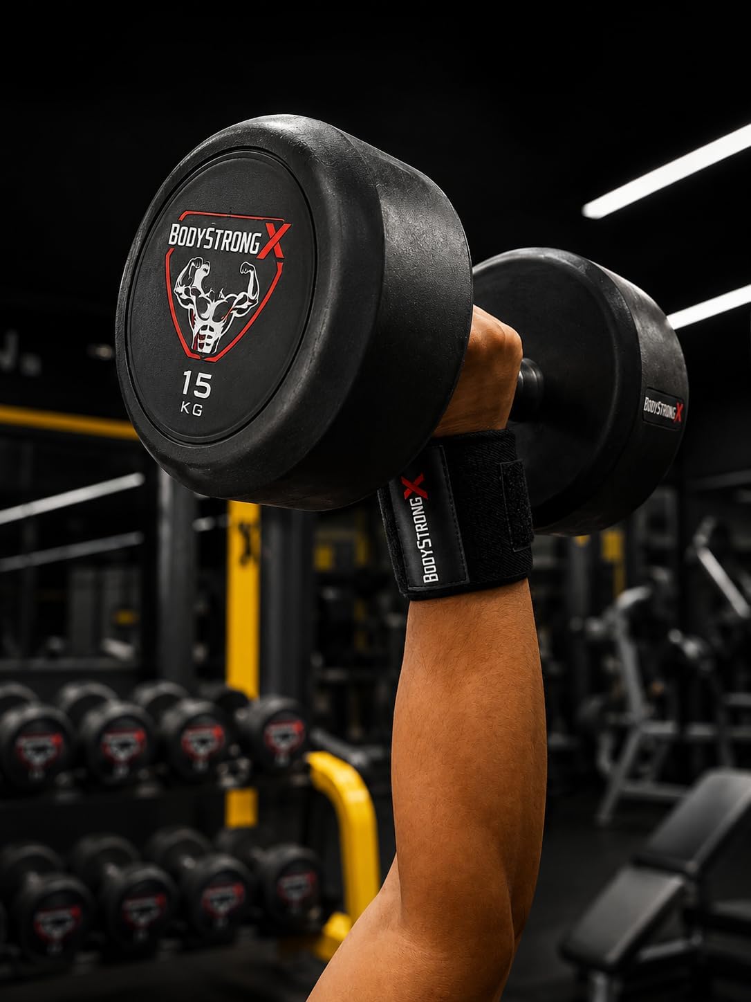 Weightlifting Wrist Wraps for Men & Women, Heavy Duty Wrist Support with Reinforced Thumb Loop for Powerlifting, Bench Press, Strength Training, Bodybuilding & Gym Workouts (Pair)