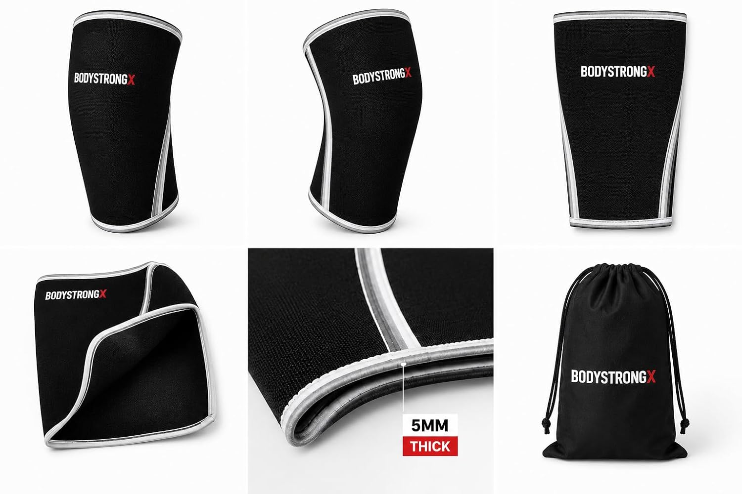 5MM Elbow Sleeves for Weightlifting, Powerlifting & Strength Training, Compression Elbow Support for Bench Press, Squats, Cross Training & Gym Workouts, Neoprene Elbow Brace for Men & Women (Pair)