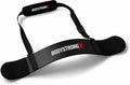 Bicep Arm Blaster for Weightlifting & Bodybuilding, Adjustable Aluminum Arm Curl Support with Comfortable Neck Pad and Elbow Padding for Bicep Isolation & Strength Training (Black)