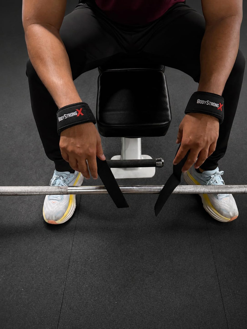 Weight Lifting Wrist Straps – Heavy Duty Cotton Lifting Straps with Neoprene Wrist Padding for Deadlifts, Pull Ups, Bodybuilding, Powerlifting, Strength Training & Gym Workouts (Black, Pair)