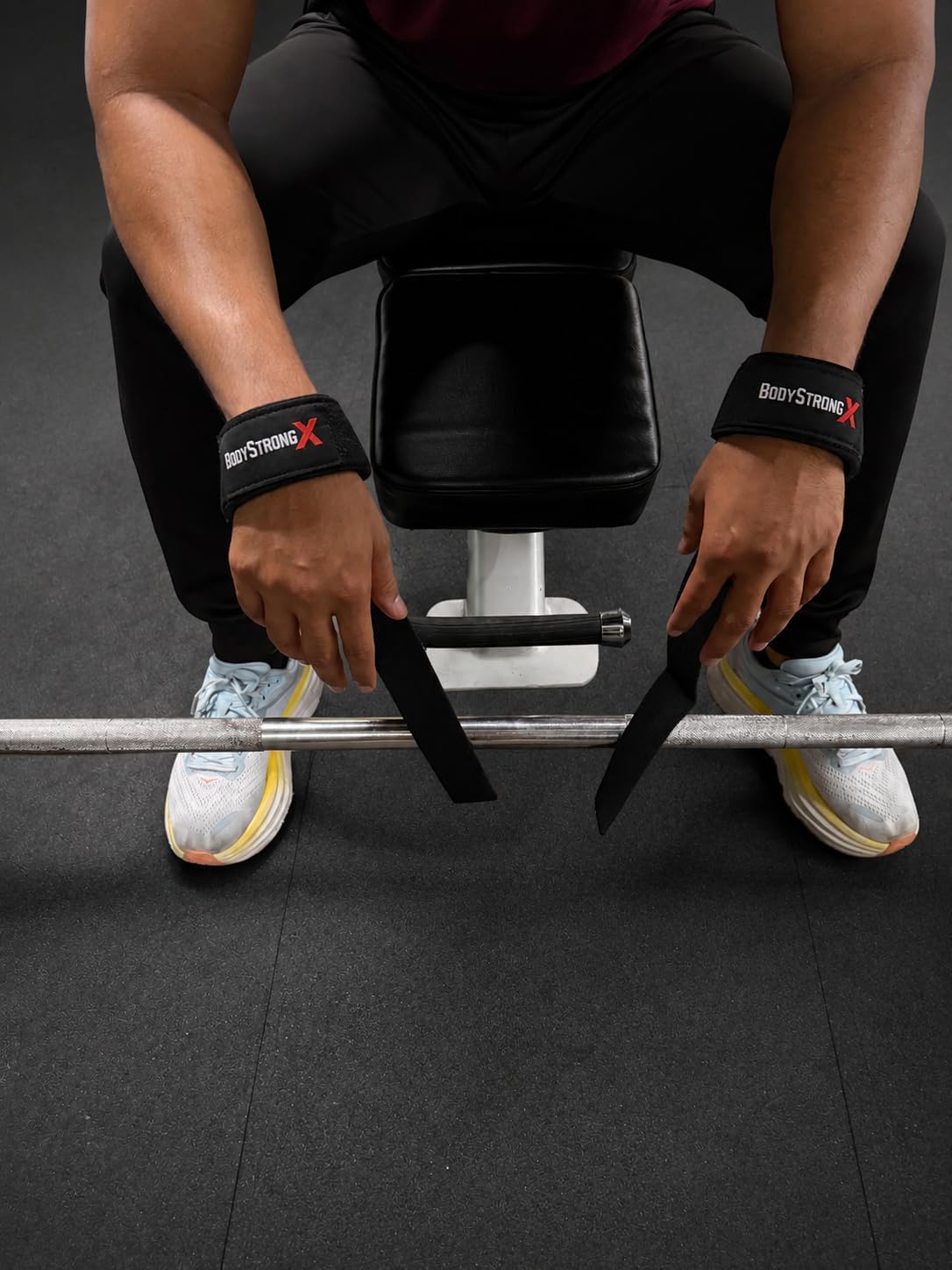 Weight Lifting Wrist Straps – Heavy Duty Cotton Lifting Straps with Neoprene Wrist Padding for Deadlifts, Pull Ups, Bodybuilding, Powerlifting, Strength Training & Gym Workouts (Black, Pair)