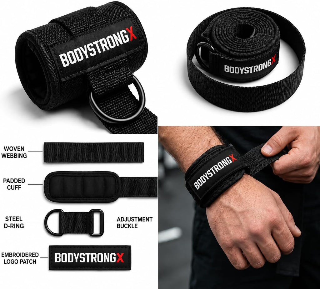 GripLink Weight Lifting Straps with D-Ring – Heavy Duty Wrist Straps with Anti-Slip Silicone Grip, Adjustable Support for Deadlifts, Pull Ups, Powerlifting, Rows, Cable Machines & Strength Training (1 Pair)