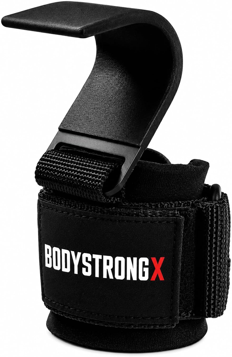 Weight Lifting Hooks (Pair) – Heavy Duty Wrist Support Hooks for Deadlifts, Pull Ups, Shrugs & Rows – Non-Slip Steel Gym Hooks with Padded Neoprene Wrist Straps for Men & Women