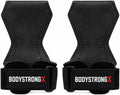 Weight Lifting Grips for Men & Women, Non-Slip Rubber Palm Grips with Padded Wrist Support for Deadlifts, Pull Ups, Rows, Lat Pulldowns, Powerlifting, Strength Training & Gym Workouts (Black, Medium)