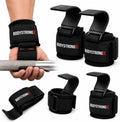 Weight Lifting Hooks (Pair) – Heavy Duty Wrist Support Hooks for Deadlifts, Pull Ups, Shrugs & Rows – Non-Slip Steel Gym Hooks with Padded Neoprene Wrist Straps for Men & Women