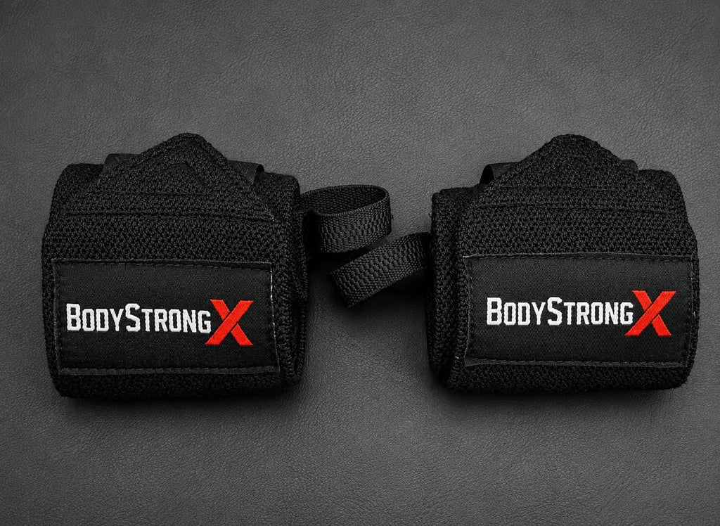 Weightlifting Wrist Wraps for Men & Women, Heavy Duty Wrist Support with Reinforced Thumb Loop for Powerlifting, Bench Press, Strength Training, Bodybuilding & Gym Workouts (Pair)