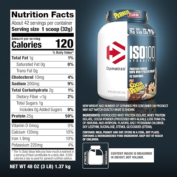 ISO 100 HYDROLYZED WHEY PROTEIN 3LBS BY DYMATIZE NUTRITION