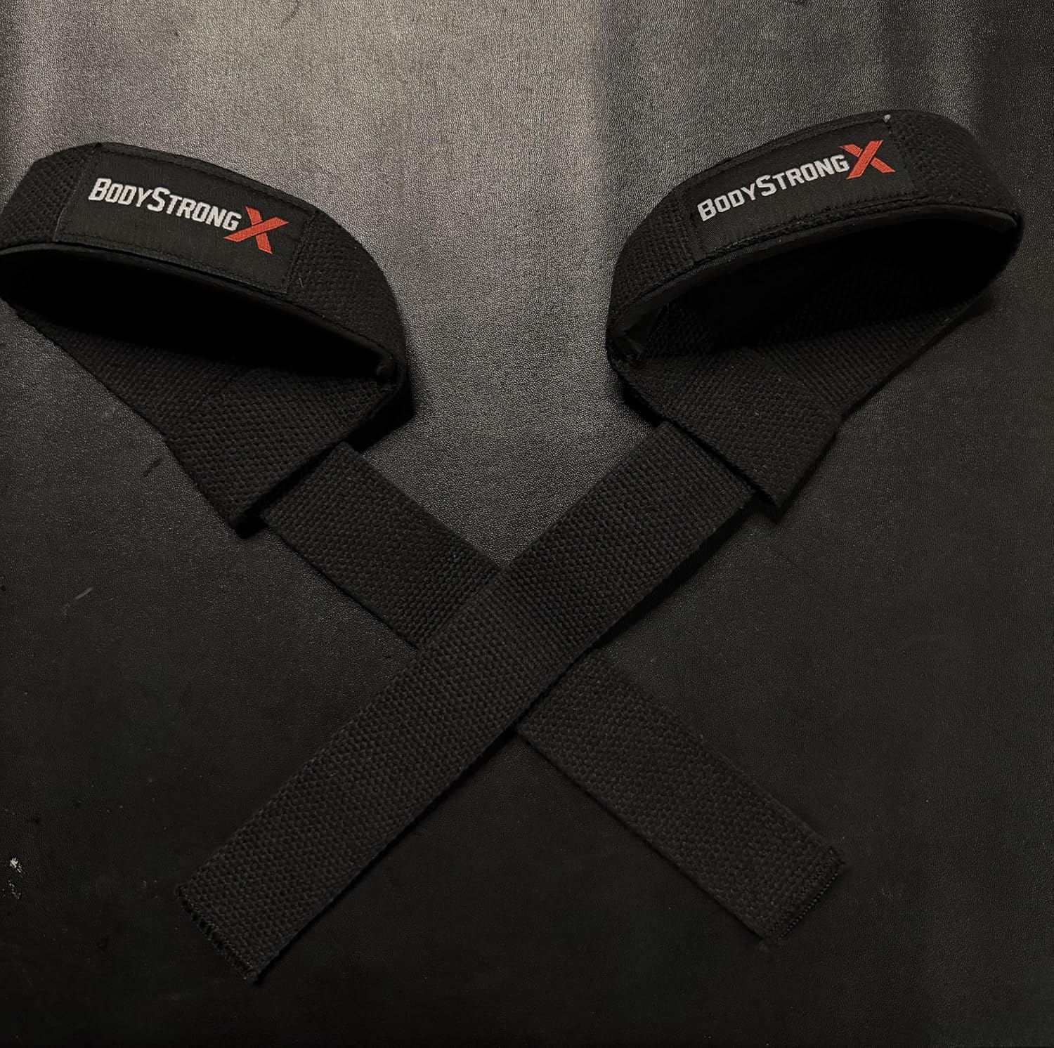 Weight Lifting Wrist Straps – Heavy Duty Cotton Lifting Straps with Neoprene Wrist Padding for Deadlifts, Pull Ups, Bodybuilding, Powerlifting, Strength Training & Gym Workouts (Black, Pair)