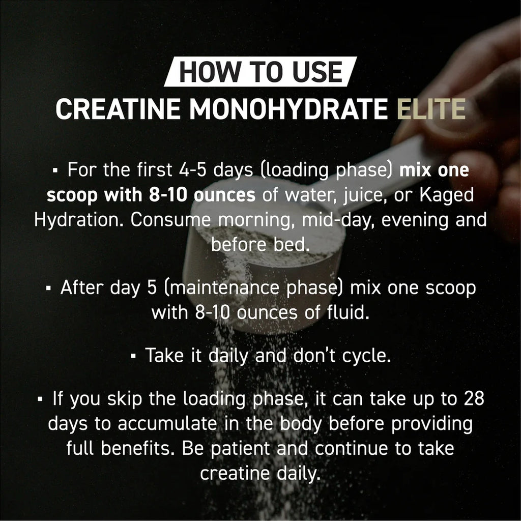 KAGED CREATINE MONOHYDRATE ELITE 60 SERVINGS