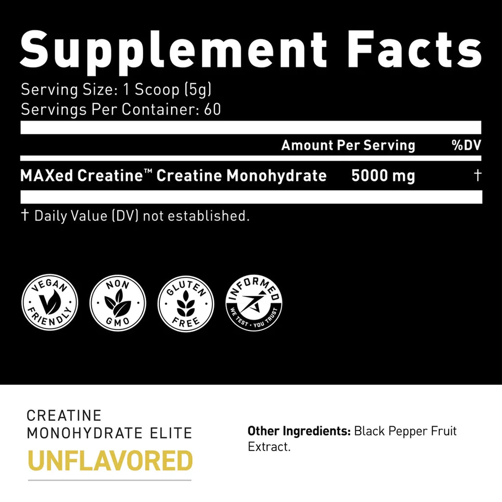 KAGED CREATINE MONOHYDRATE ELITE 60 SERVINGS