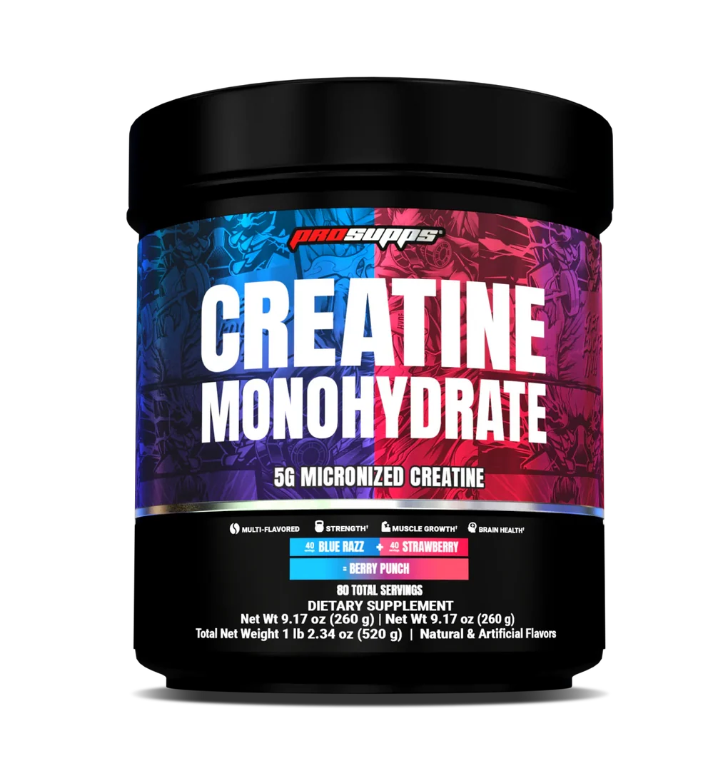 CREATINE MONOHYDRATE DUAL FLAVOR TUB 40 SERVINGS BY PROSUPPS