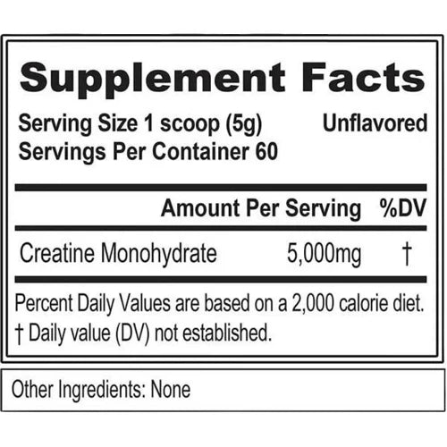 Creatine Monohydrate 5000mg by ProScience 60 Servings