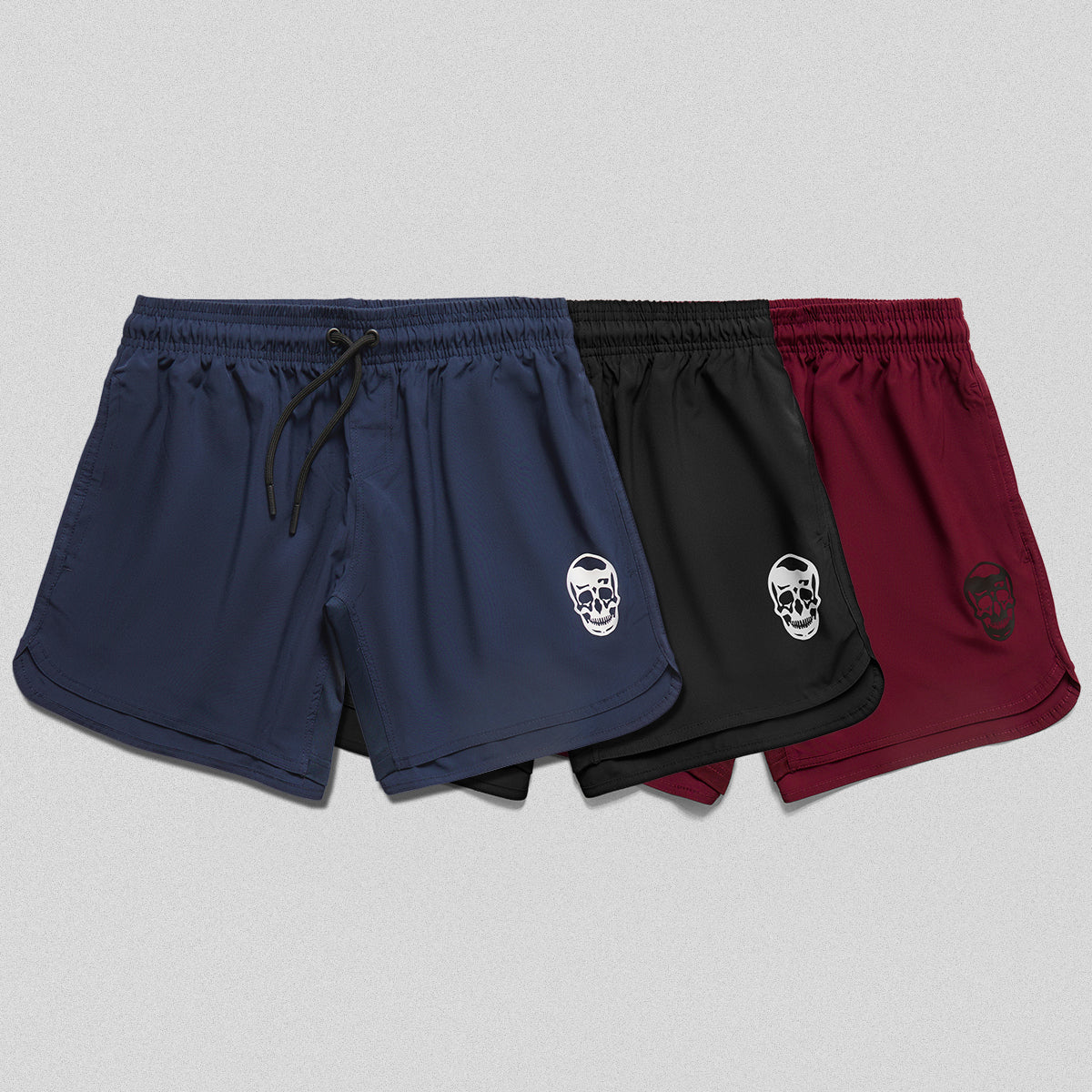 Black/Burgundy/Navy Training Shorts 3 Pack main image