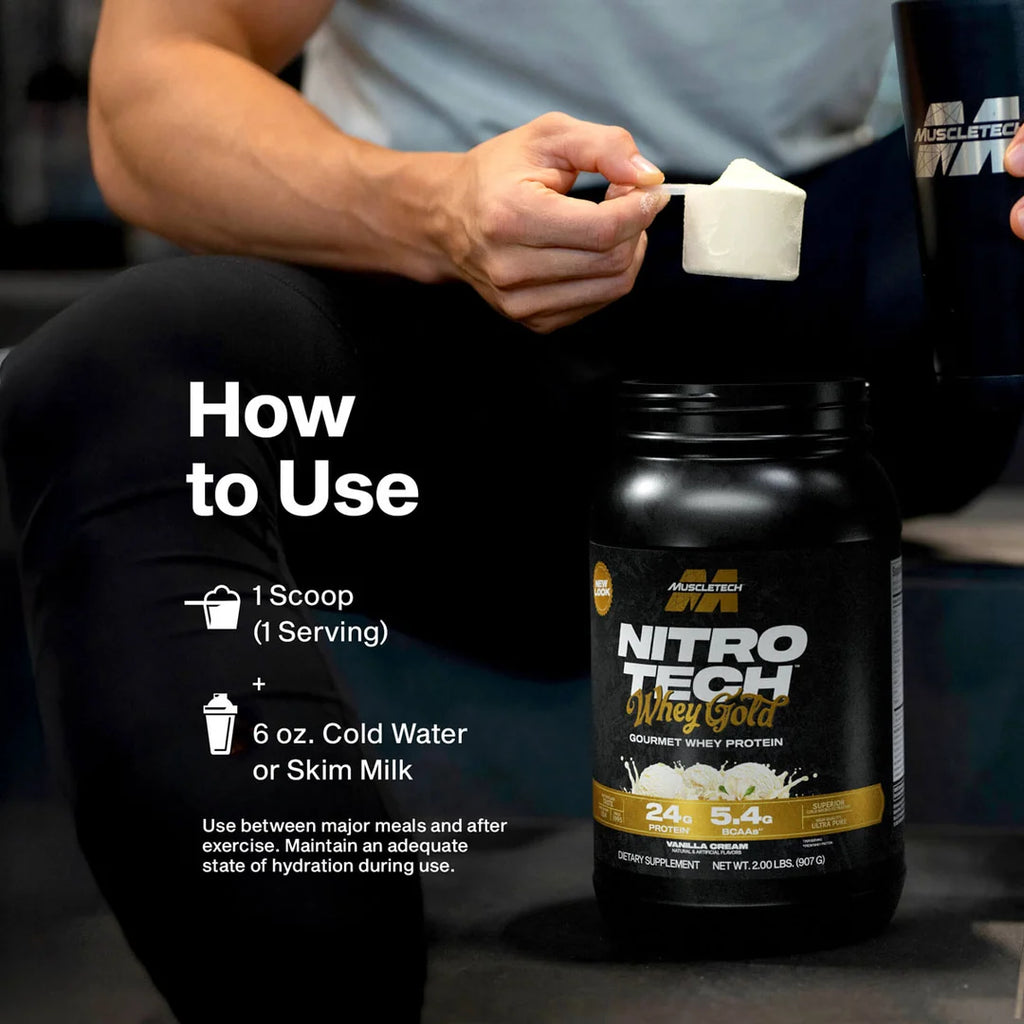 NITROTECH WHEY GOLD 2LBS 30 SERVINGS BY MUSCLETECH